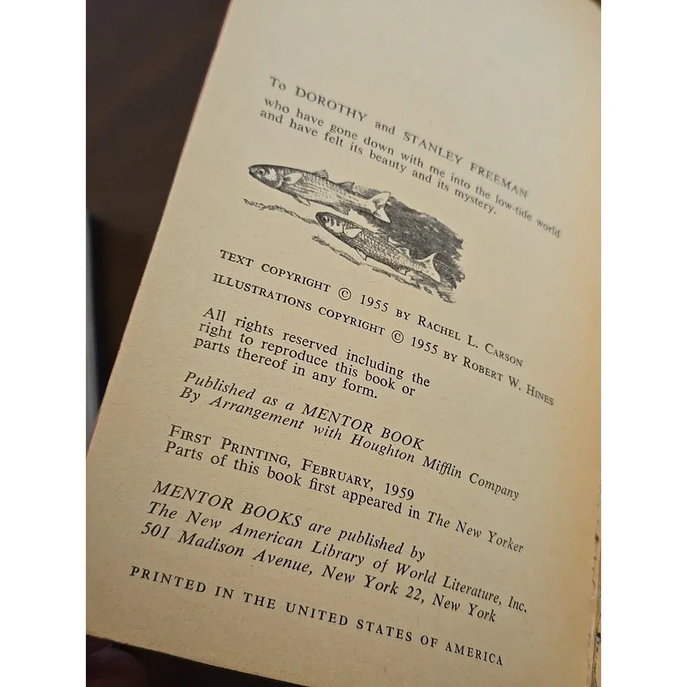 THE EDGE OF‎ THE SEA by RACHEL CARSON, MENTOR BOOK 1st Print 1959